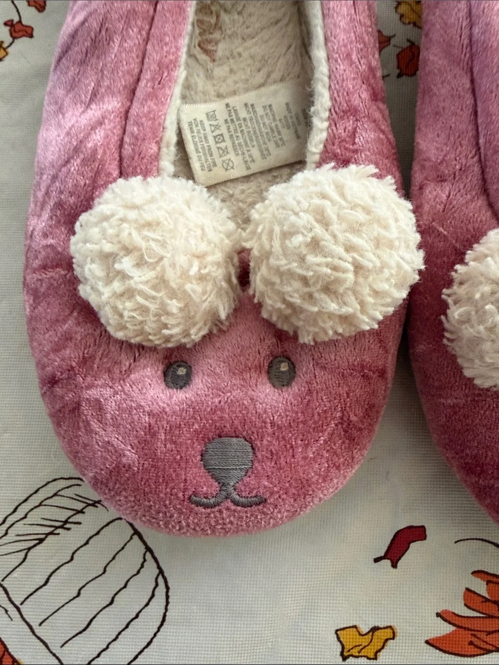 Mini boden velvet bear slippers 35